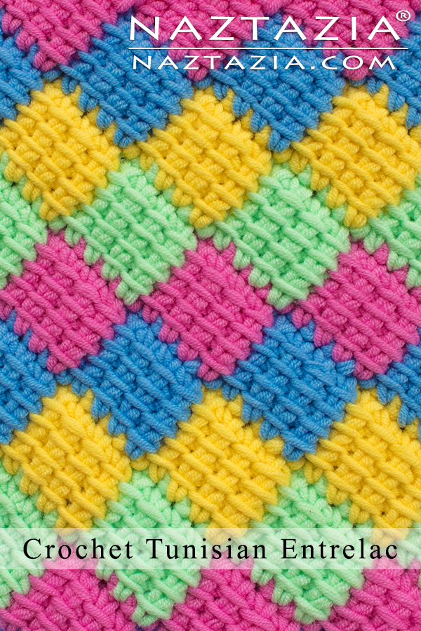 Crochet Entrelac Patchwork using Tunisian Crochet from Stitchorama Collection