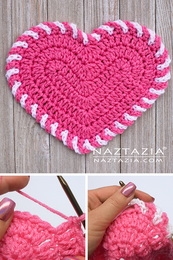Crochet Light Heart Dishcloth and Decoration