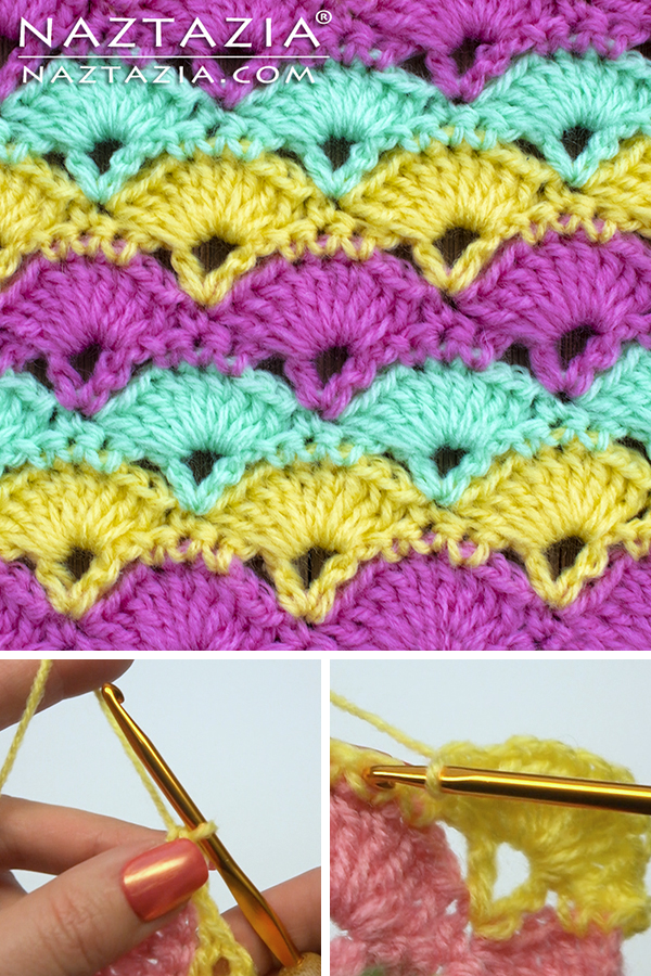 Crochet Offset Shell Stitch from Stitchorama Collection