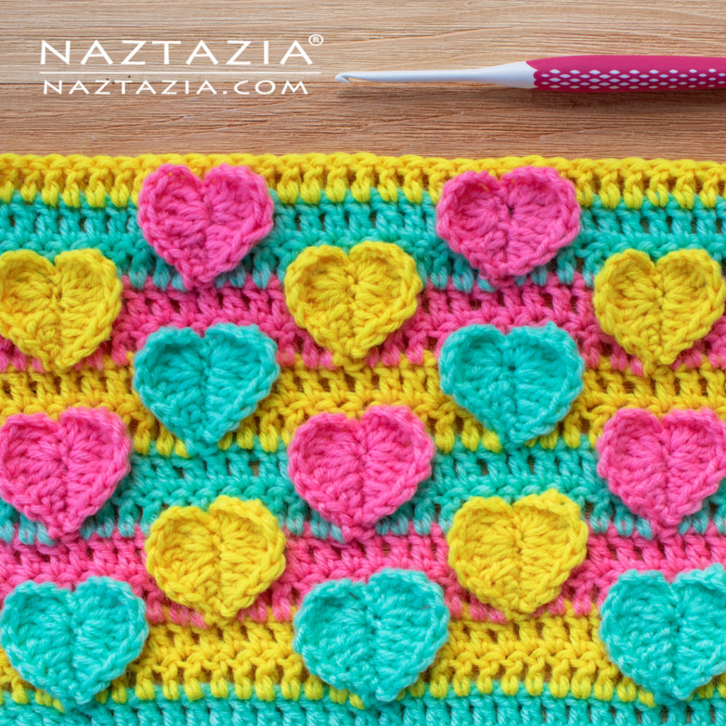 How to Crochet 3D Heart Stitch Pattern