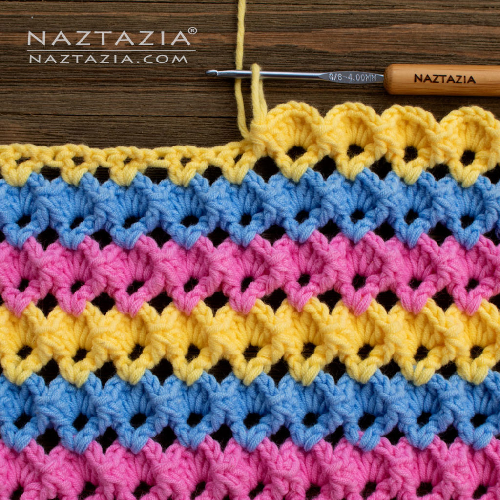 Crochet 3D Shell Stitch Pattern