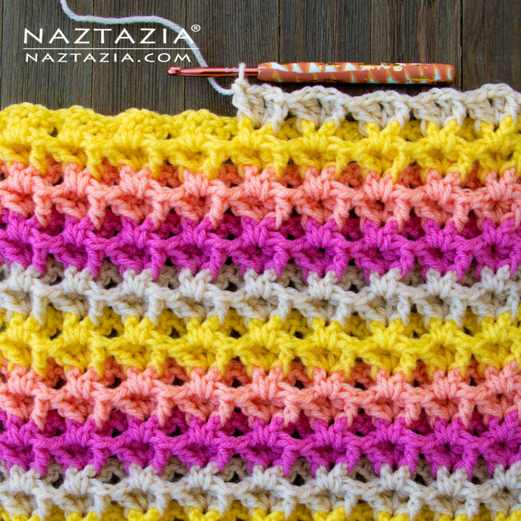 Crochet 3D V Stitch Pattern Tutorial