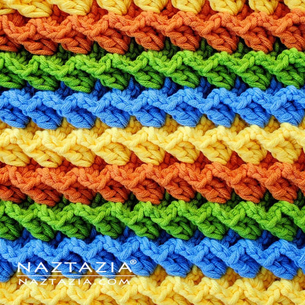 Crochet 3D Wave Stitch Pattern and Tutorial