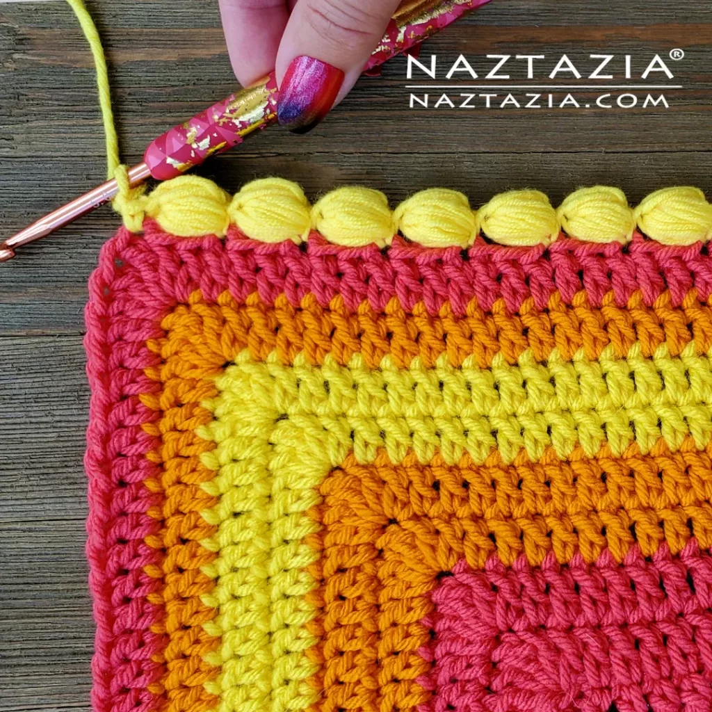 Crochet Bubble Border Written Pattern and Video Tutorial