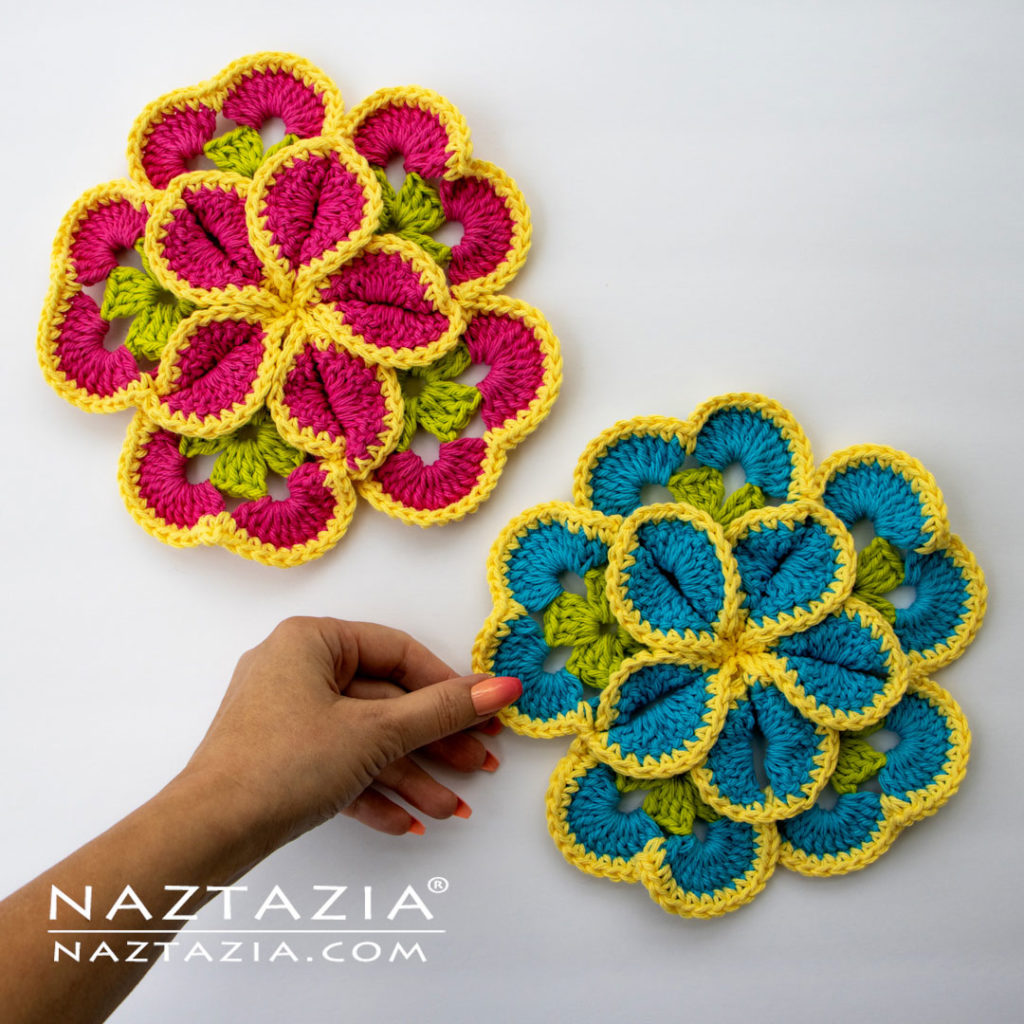 Crochet Flower Kitchen Pad Pattern