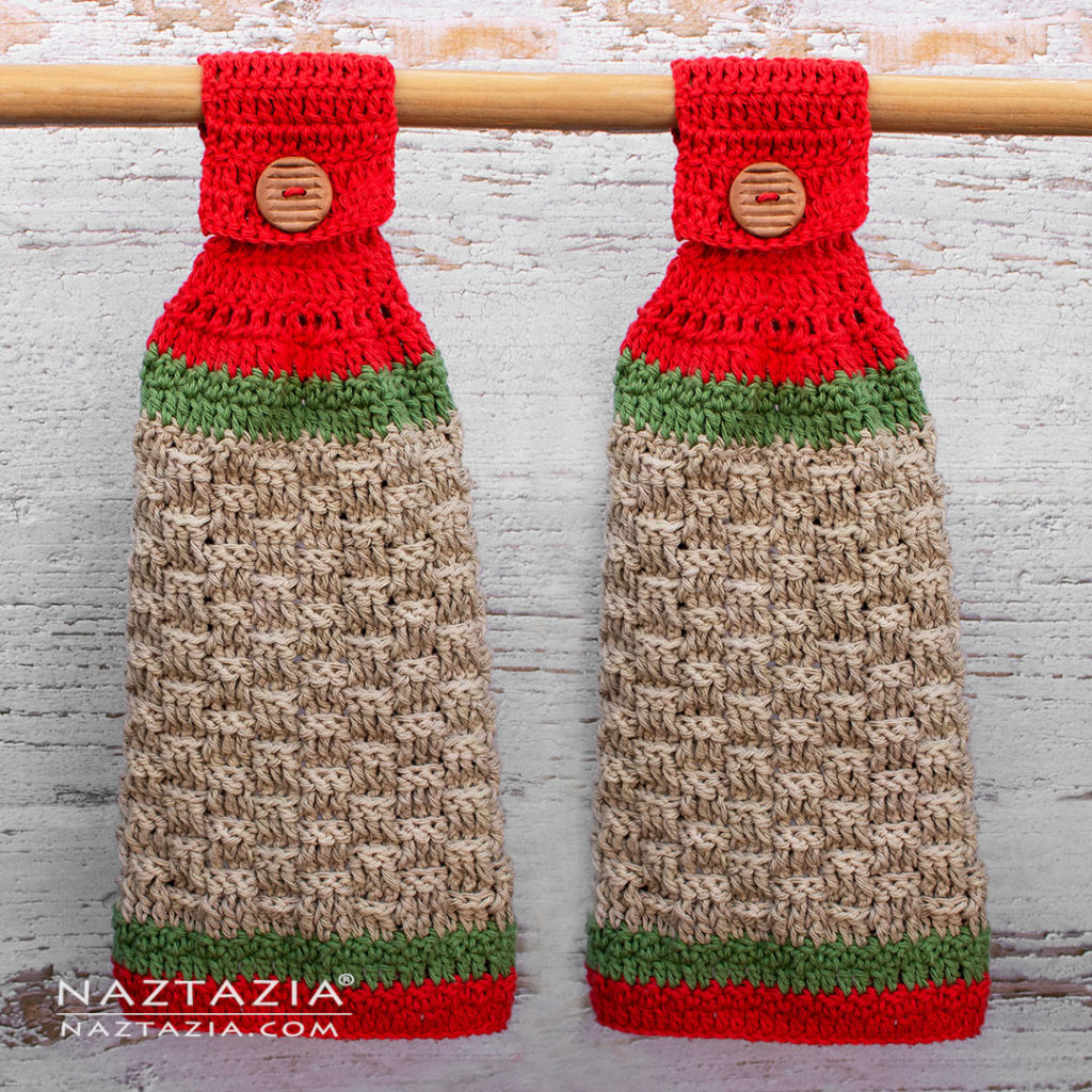 Crochet Kitchen Towel with Topper