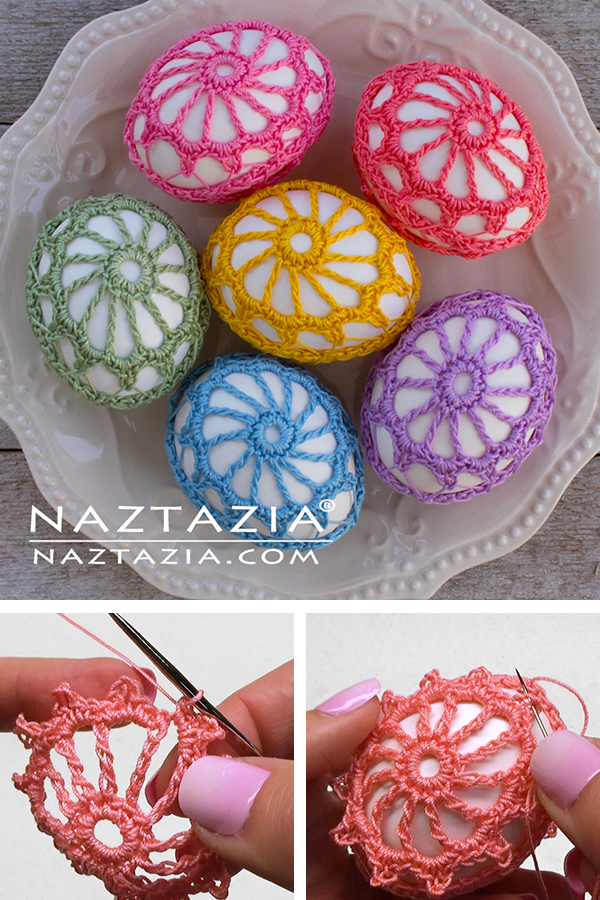 Crochet Lace Covered Egg for Spring and Easter Eggs