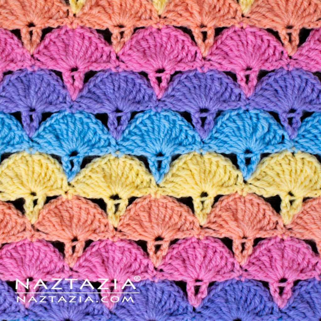 crochet large fan stitch - big shell stitch pattern