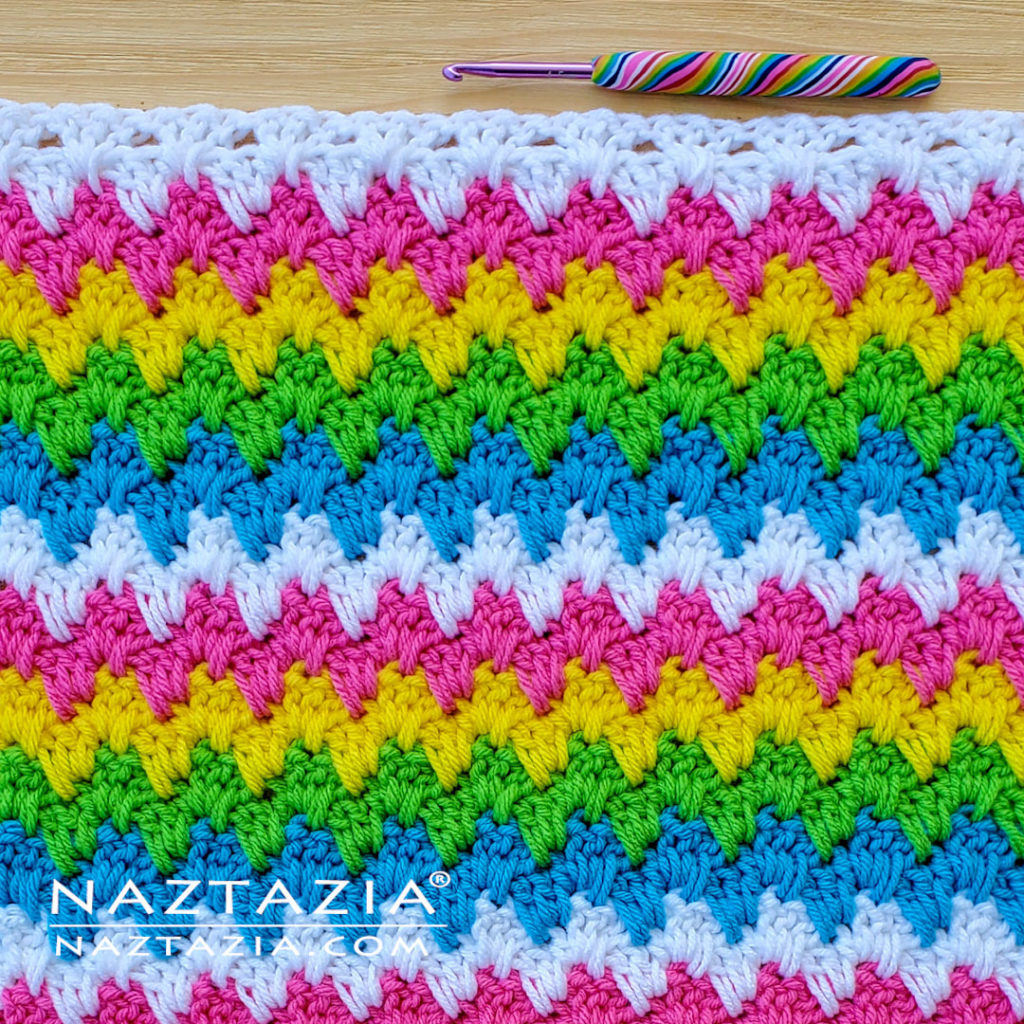 Crochet Mini Zigzag Stitch Pattern Tutorial