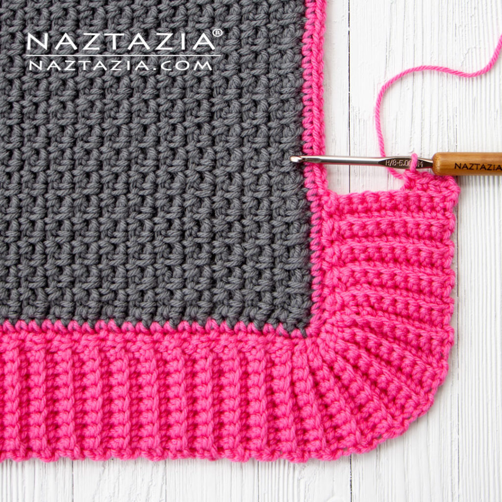 Crochet Sideways Blanket Border Edging Tutorial