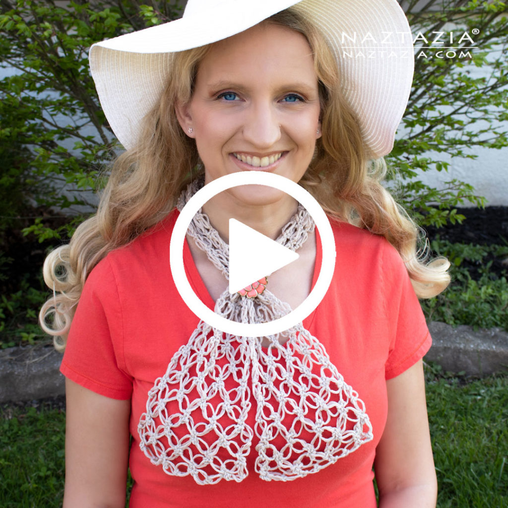 Facebook Video for Crochet Solomon's Knot Scarf