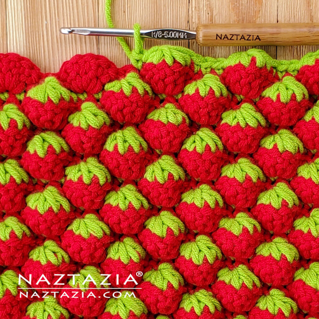 Crochet Strawberry Stitch Tutorial and Pattern