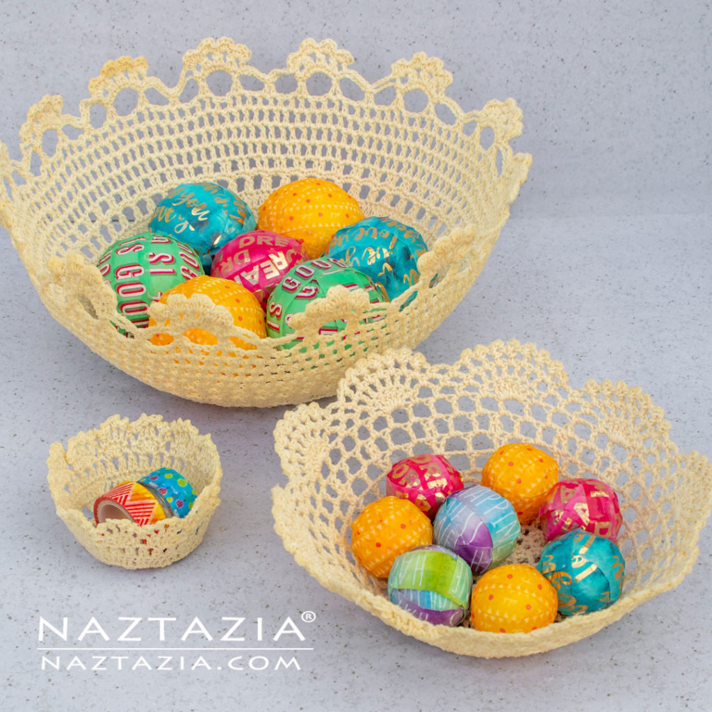 DIY Lace Bowl Basket from a Doily Tutorial