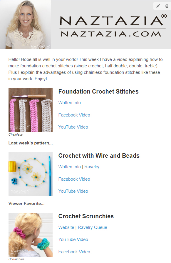 Naztazia Newsletter Sample for One Million YouTube Subscribers and One Million Facebook Followers