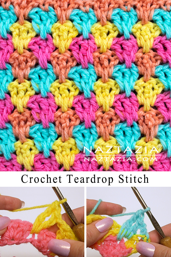 How to Crochet Teardrop Stitch Pattern