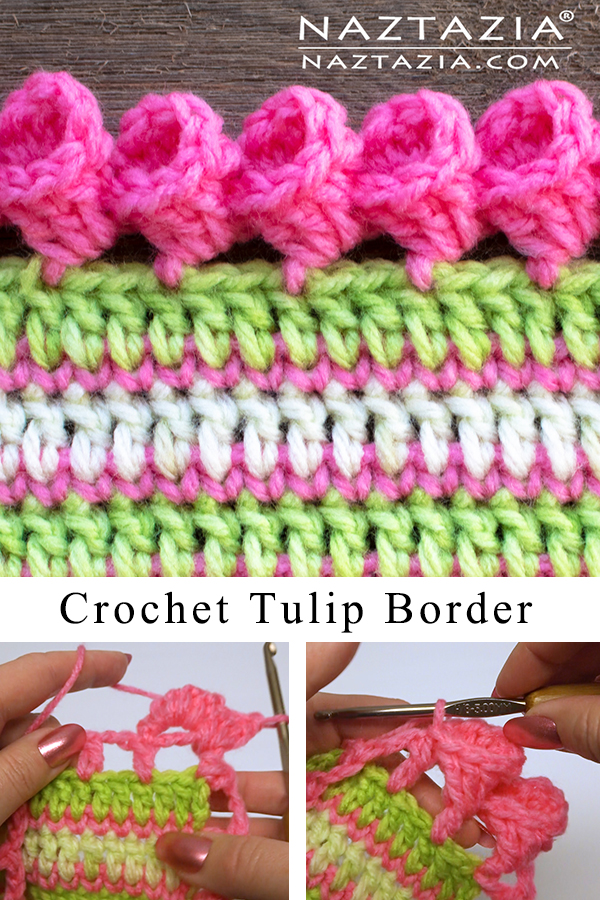 How to Crochet a Tulip Border for a Blanket or Scarf