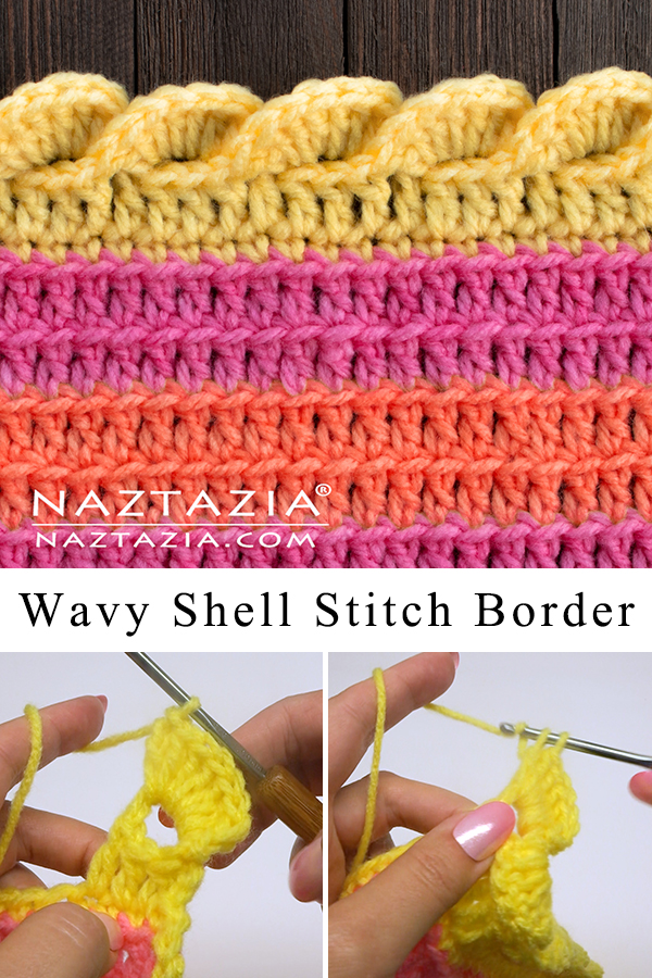 Crochet Wavy Shell Stitch Border Edging