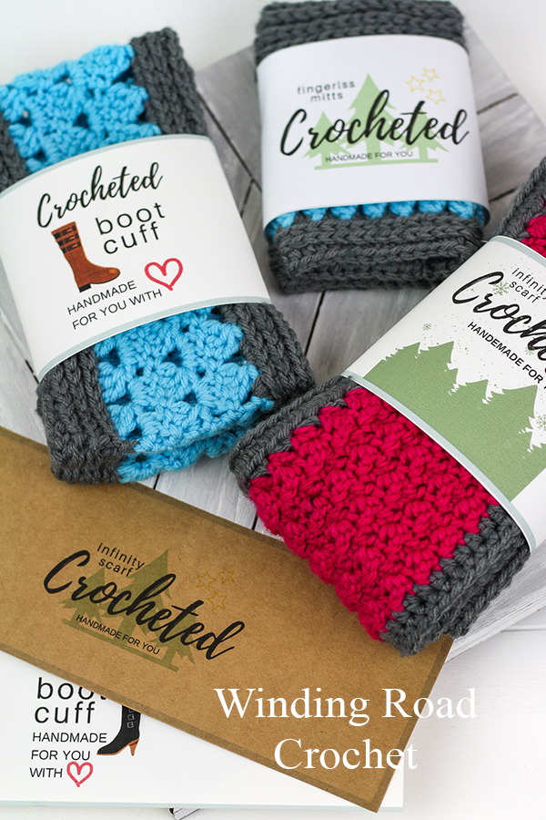 Winding Road Crochet Winter Park Fingerless Mitts and Boot Cuffs